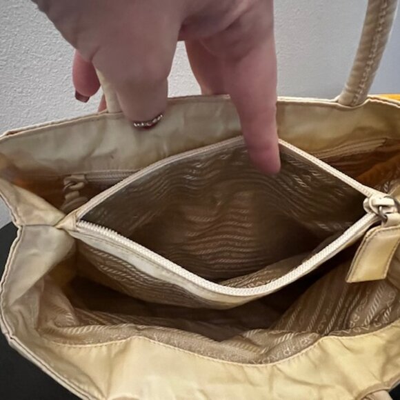 Prada Ivory Tessuto Nylon Top Handle Tote Bag - Picture 7 of 8